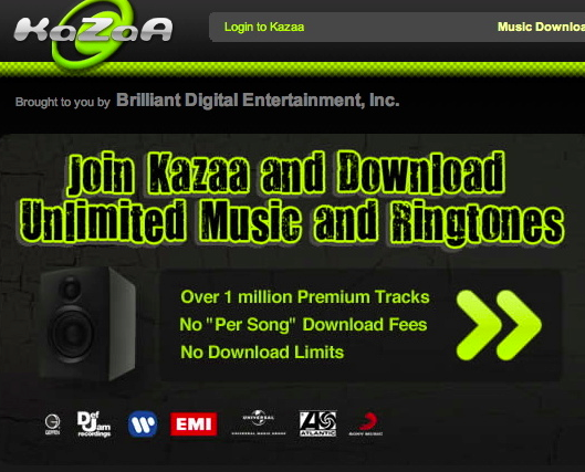 KaZaA advertising