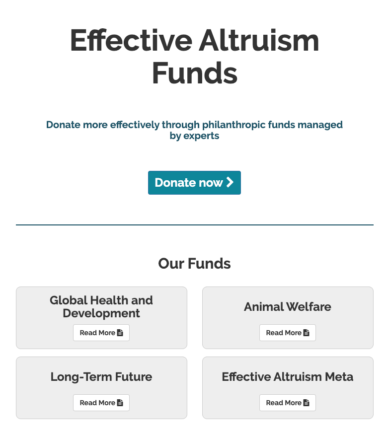 Effective altruism funds