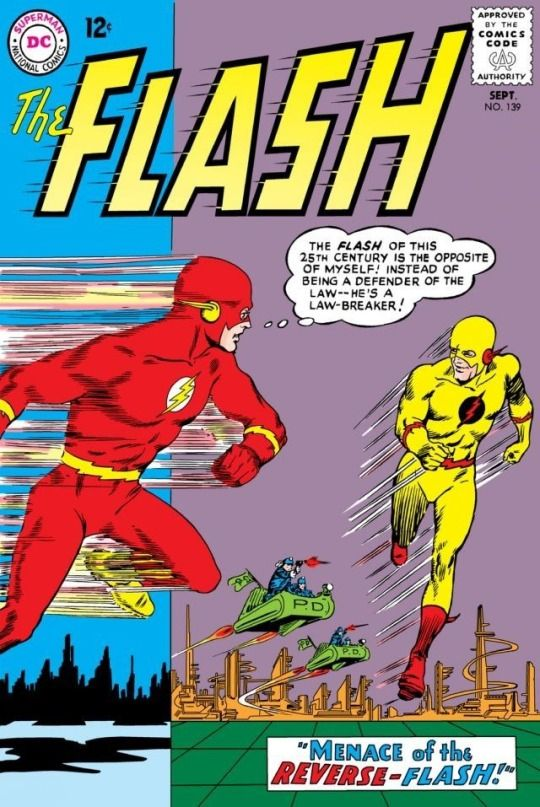 Comic book cover art of The Flash by Carmine Infantino
